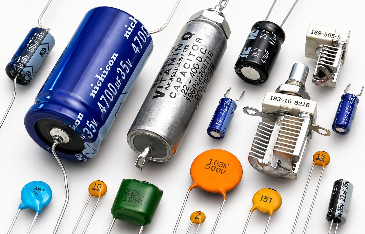 Разные типы конденсаторов