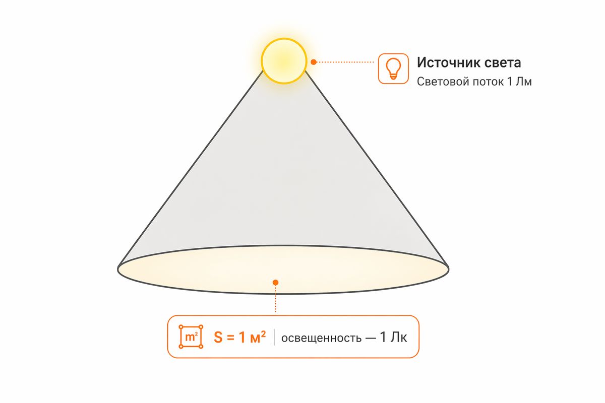 Схема освещённости