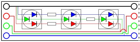 Схема RGB светодиодной ленты