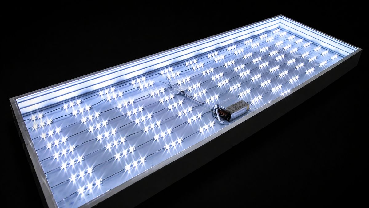 Установка светодиодных модулей в лайтбокс