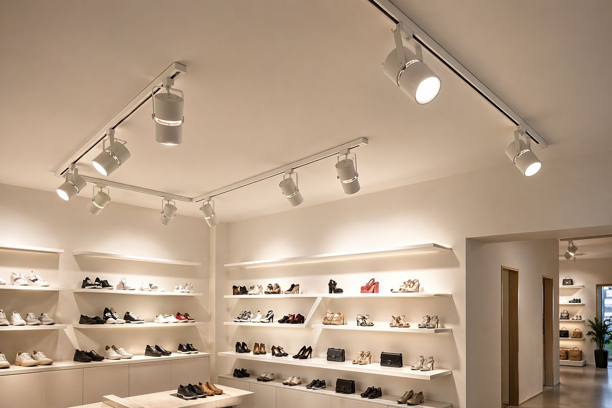 Трековые светильники на шинопроводе