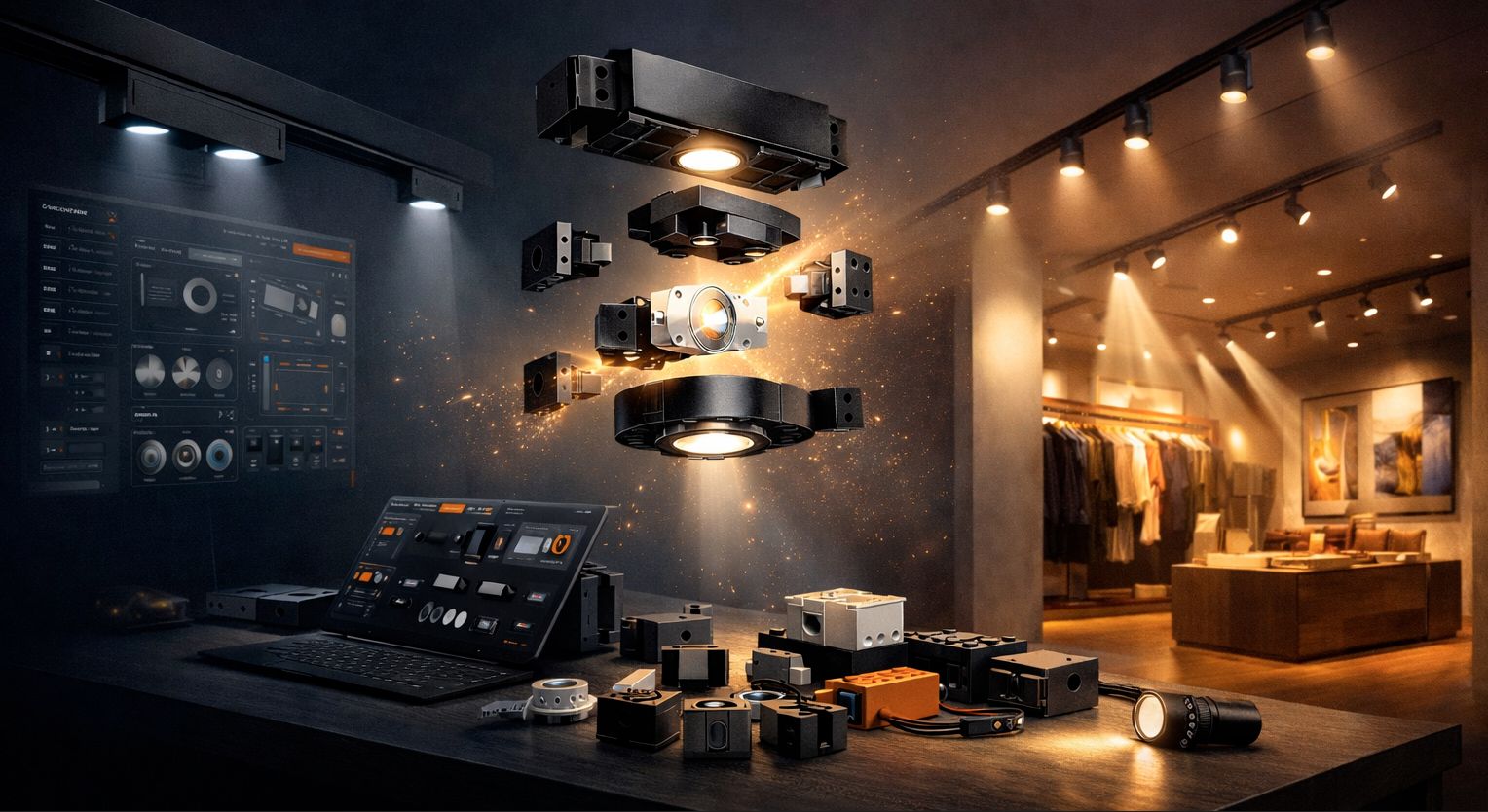 Интерфейс раздела с настраиваемыми модульными светильниками SWG