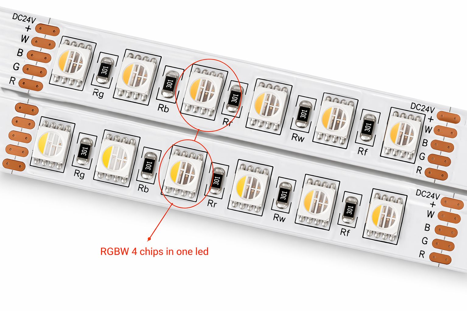 MIX светодиодная лента крупным планом