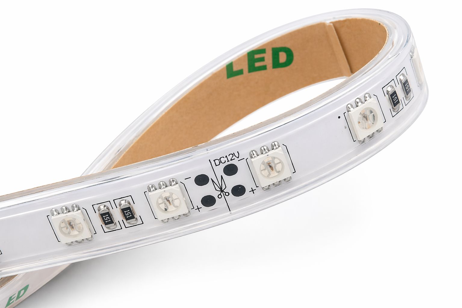 Герметичная светодиодная лента крупным планом