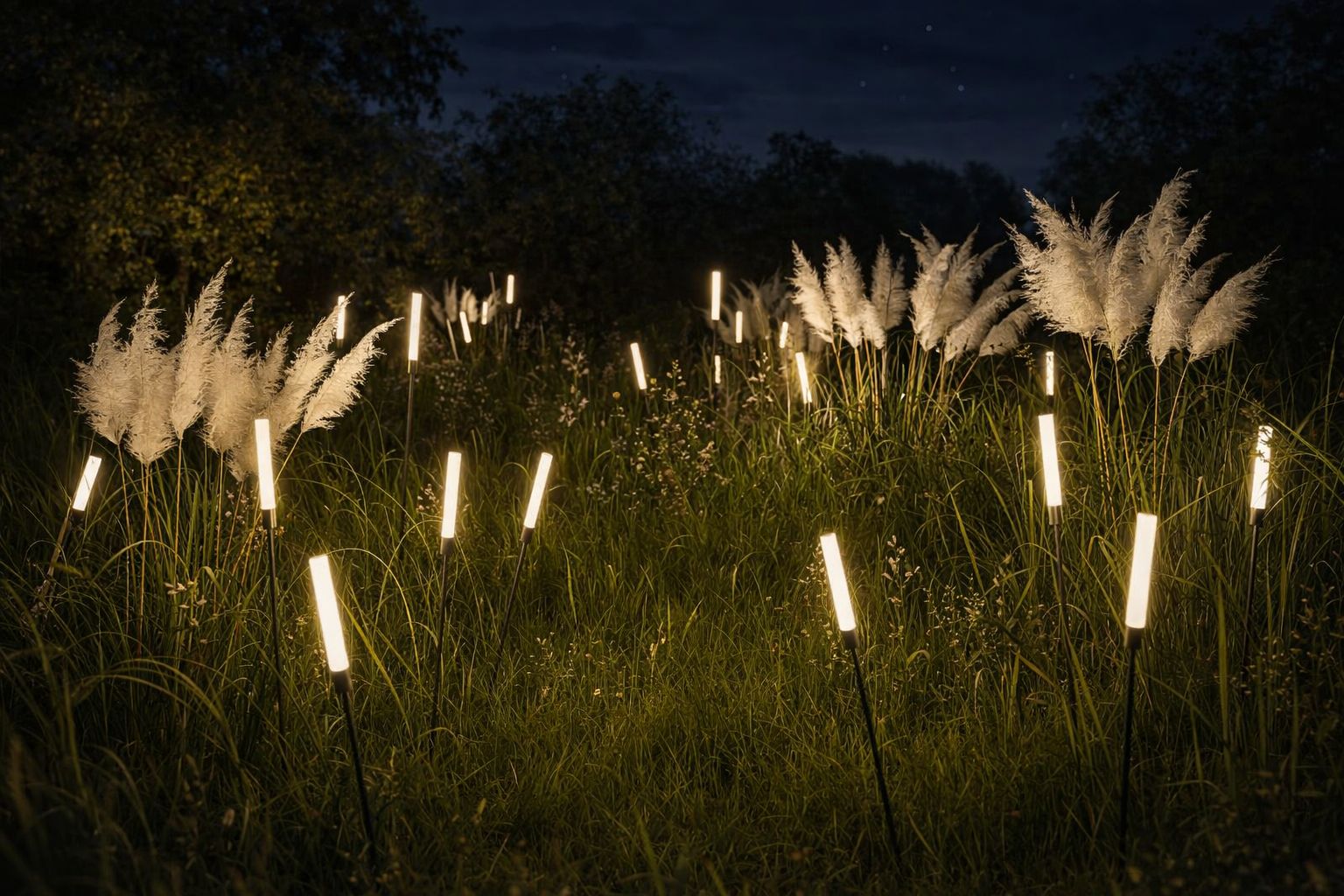 Ландшафтное освещение участка с декоративными светильниками SWG