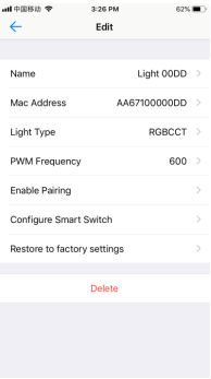 Настройка контроллера светодиодной ленты в приложении EasyBus