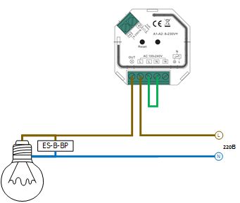 Схема подключения EasyBus 220В без нейтрали в разрыв фазы