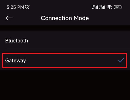 Переключение приложения EasyBus в режим gateway