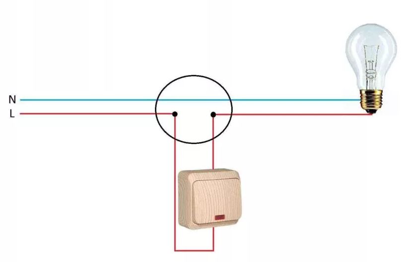 Схема подключения EasyBus 220В без нейтрали с механическим выключателем