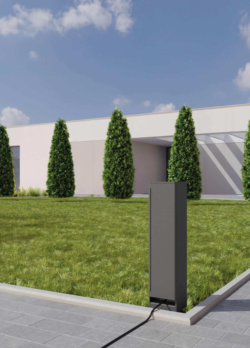 Силовая стойка для подключения оборудования на участке