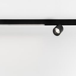 Черный магнитный спот на треке, общий план