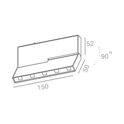 Светильник для трека SY mini черный, 5.5 Вт 48в, SY-mini-520417-5.5-48-BL-NW