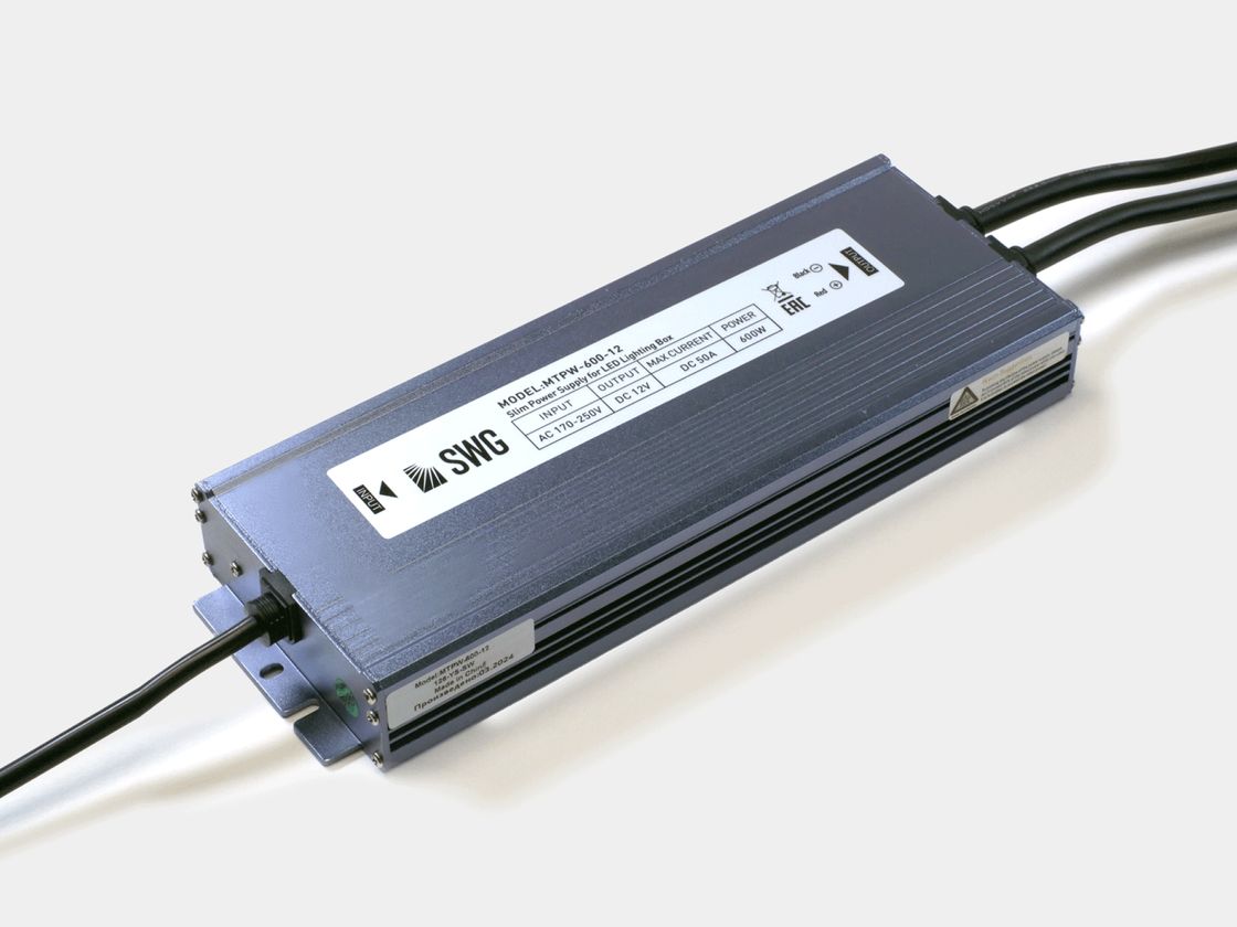 Герметичный блок питания SWG 12V 600W, вид сверху