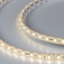 Лента SMD5050 в работе, теплый белый свет