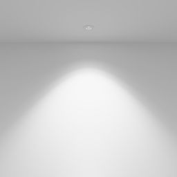 Световой пучок от встраиваемого светильника на потолке