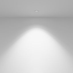 Световой пучок от встраиваемого светильника на стене