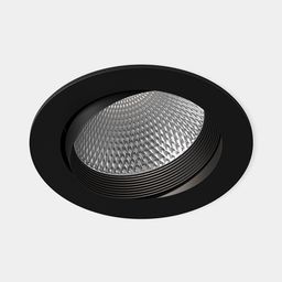 Встраиваемый наклонный светильник черный, вид под углом