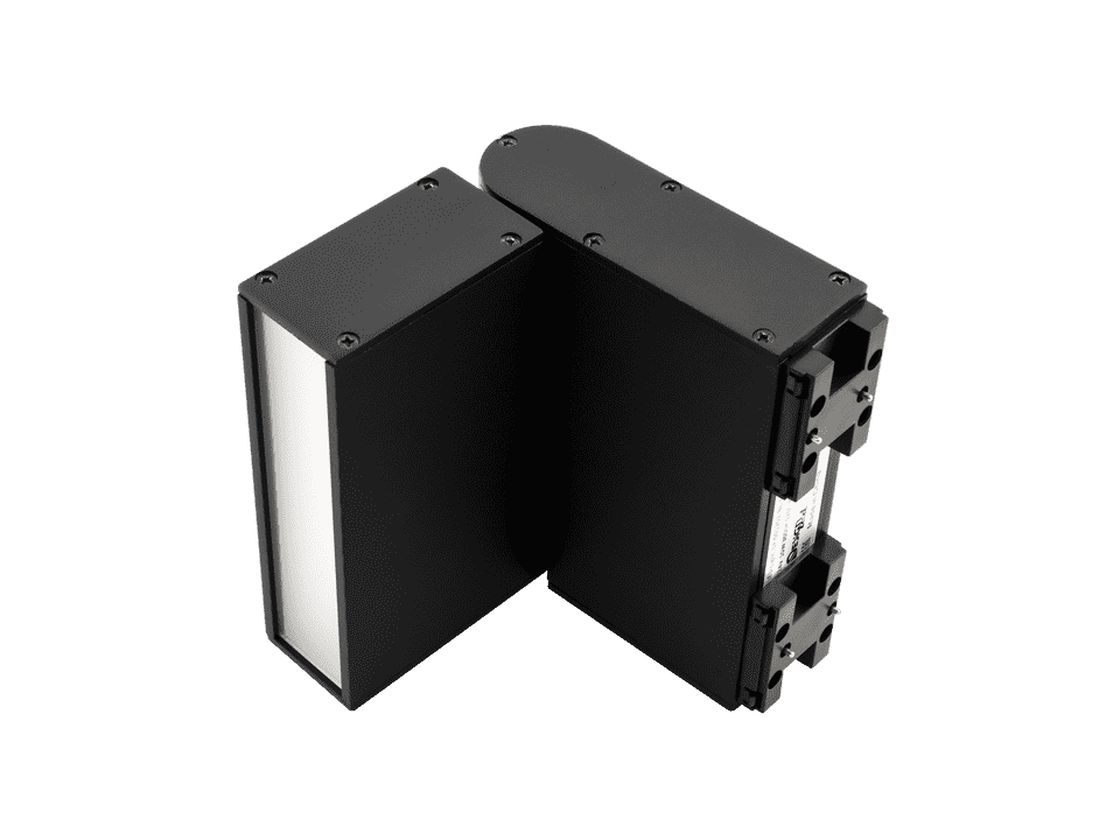 Трековый светильник SY черный, вид сзади, коннекторы