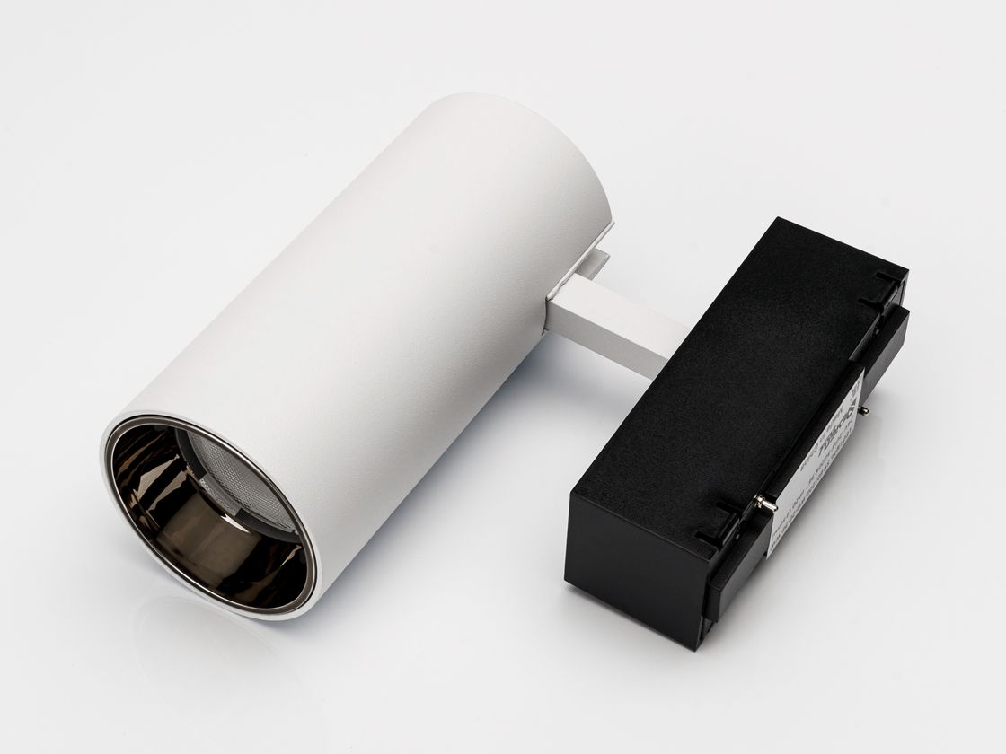 Белый трековый светильник SY, цилиндрический корпус, адаптер