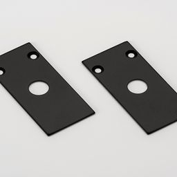 Две черные алюминиевые заглушки для глубокого трека