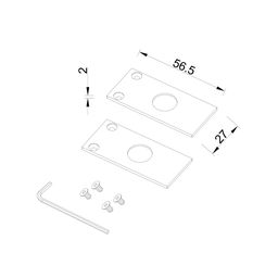 Комплект заглушек для встраиваемых шинопроводов SY-LINK, SY-LINK-ECS-T-WH