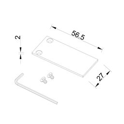 Комплект заглушек для накладного шинопровода SY-LINK, SY-LINK-ECS-S1-WH