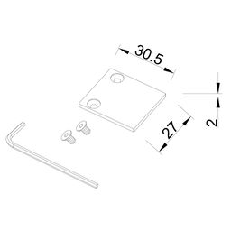 Комплект заглушек для накладного шинопровода SY-LINK, SY-LINK-ECS-S1S-WH
