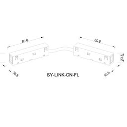 Гибкий коннектор для шинопровода, серия SY-LINK, Черный, IP20, SY-LINK-CN-FL-BL