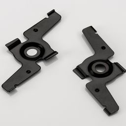 Две черные металлические пластины крепежа SY-LINK