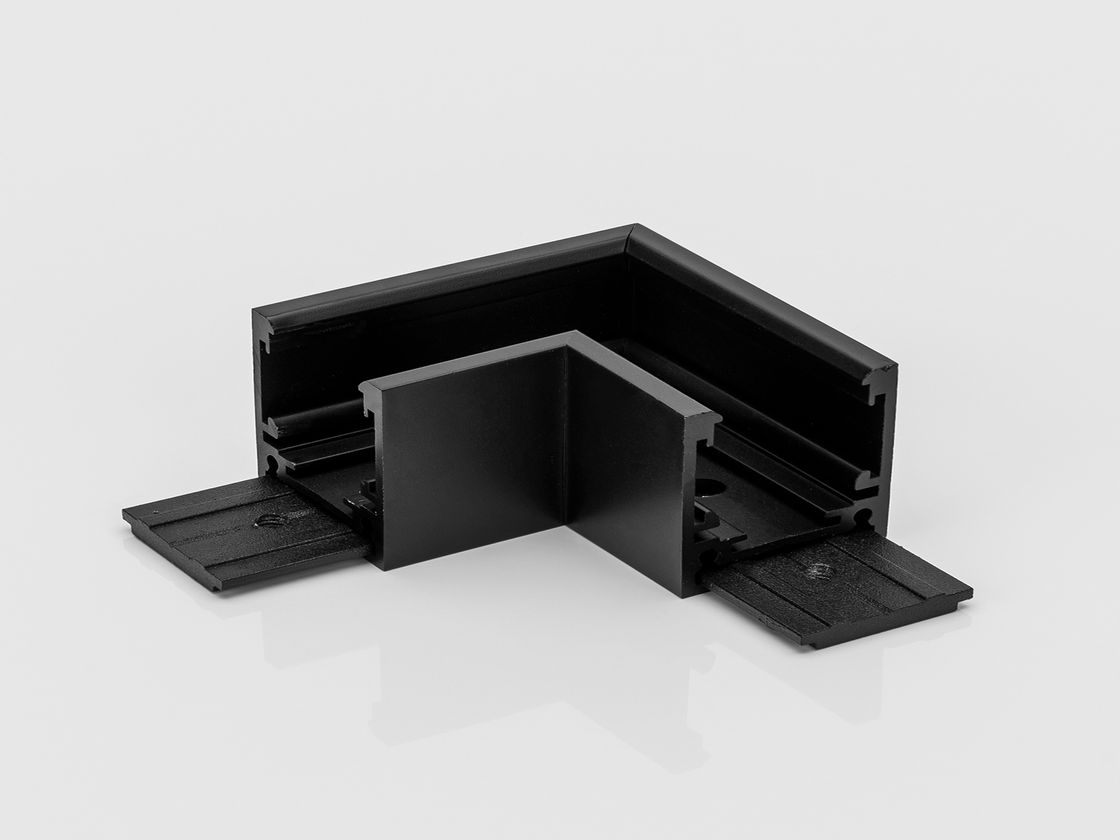 Коннектор угловой для накладного шинопровода, черный корпус