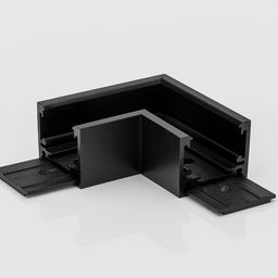 SY-LINK-CNLV-S1S-BL, коннектор угловой горизон.для накладного низкопрофильного шинопровода, черный