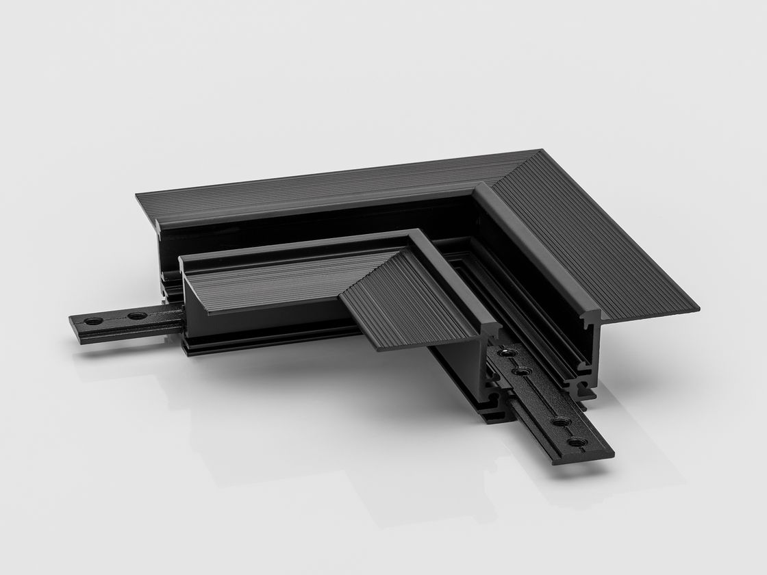 Коннектор угловой для встраиваемого шинопровода, черный корпус