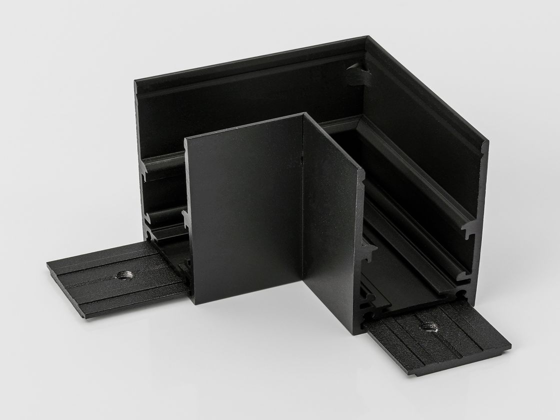 Коннектор угловой для глубокого шинопровода, черный корпус