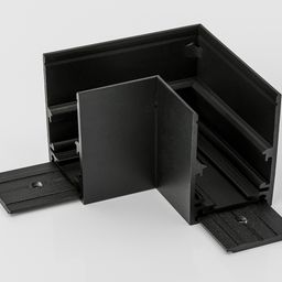 SY-LINK-CNLV-S1-BL, коннектор угловой горизон.для накладного глубокого шинопровода, черный