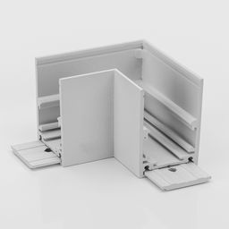 SY-LINK-CNLV-S1-WH, коннектор угловой горизон.для накладного глубокого шинопровода, белый
