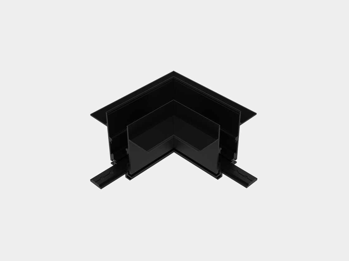 Угловой горизонтальный коннектор SY-LINK, черный, вид сверху