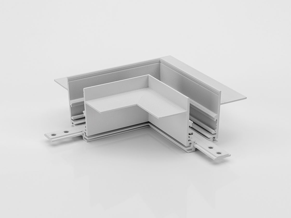 Коннектор угловой для встраиваемого глубокого шинопровода под гипсокартон, белый SY-LINK, SY-LINK-CNLV-T1-WH