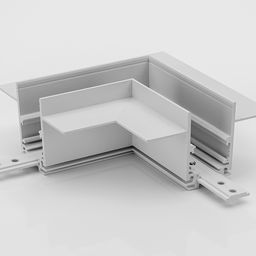 SY-LINK-CNLV-T1-WH, коннектор угловой горизон.для встраиваемого глубокого шинопровода под гипс., бел