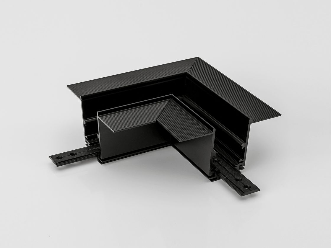 Коннектор угловой горизонтальный для встраиваемого глубокого шинопровода SY-LINK под шпаклевку, SY-LINK-CNLV-T2-BL