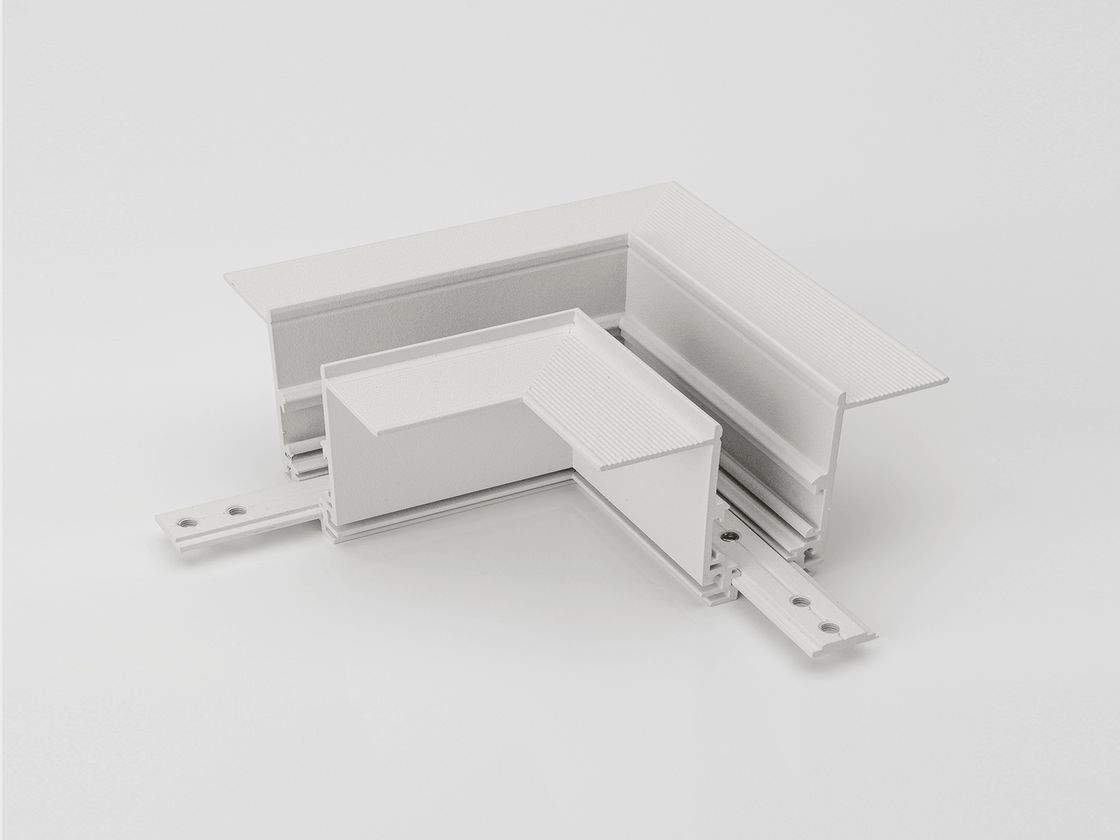 Коннектор угловой горизонтальный для встраиваемого глубокого шинопровода  по шпаклевку, SY-LINK, SY-LINK-CNLV-T2-WH