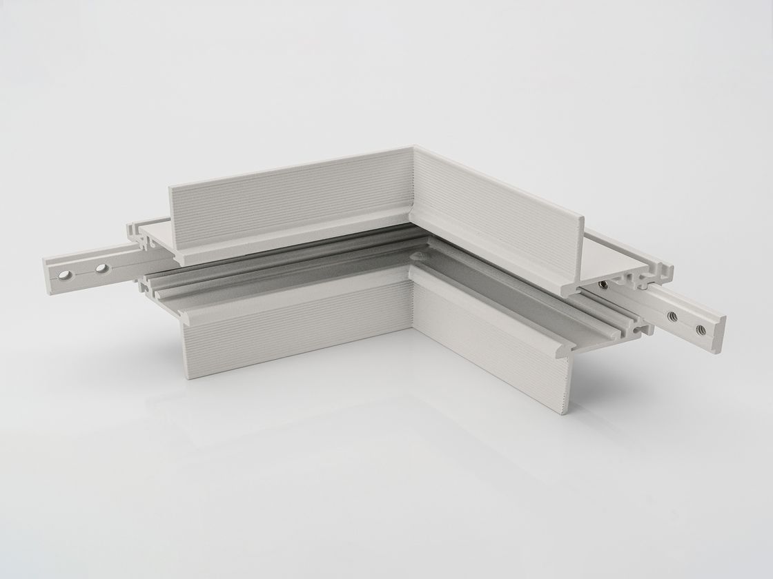 Угловой соединитель для встраиваемого шинопровода, белый корпус