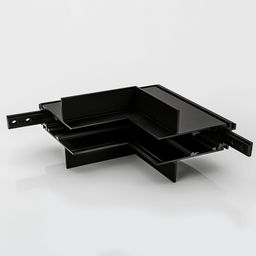 Коннектор угловой внутренний для встраиваемого глубокого шинопровода SY-LINK под гипсокартон, SY-LINK-INT-T1-BL