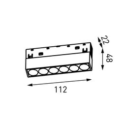 Чертеж светильника SY-LINK с размерами корпуса
