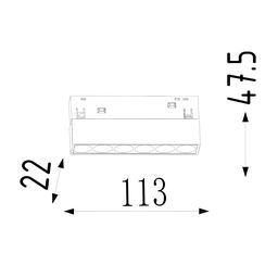 Светильник линейный дарклайт, серия SY-LINK, Белый, 6Вт, IP20, Нейтральный белый (4000К), SY-LINK-110-WH-6-NW