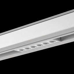 Линейный дарклайт светильник в треке, белый корпус