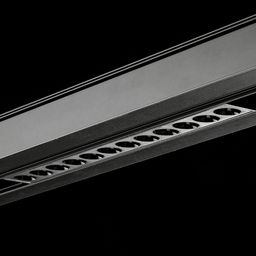 Черный линейный дарклайт в треке, вид снизу