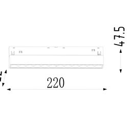 Светильник линейный дарклайт, серия SY-LINK, Черный, 12Вт, IP20, Теплый белый (3000К), SY-LINK-220-BL-12-WW