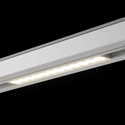 Линейный дарклайт светильник в треке, белый корпус