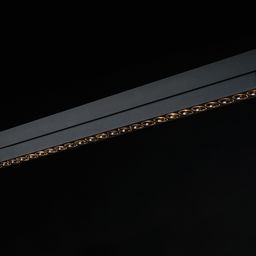 Линейный трековый светильник с теплым свечением, вид снизу