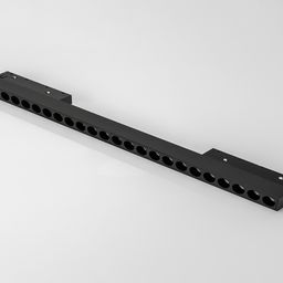 Черный линейный дарклайт светильник, общий вид корпуса